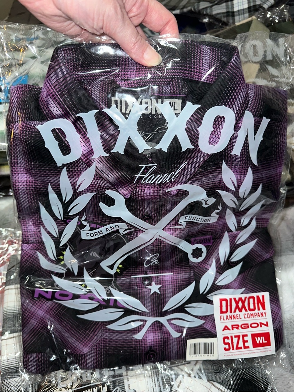 DIXXON Black and Purple Argon Flannel - Picture 5 of 6